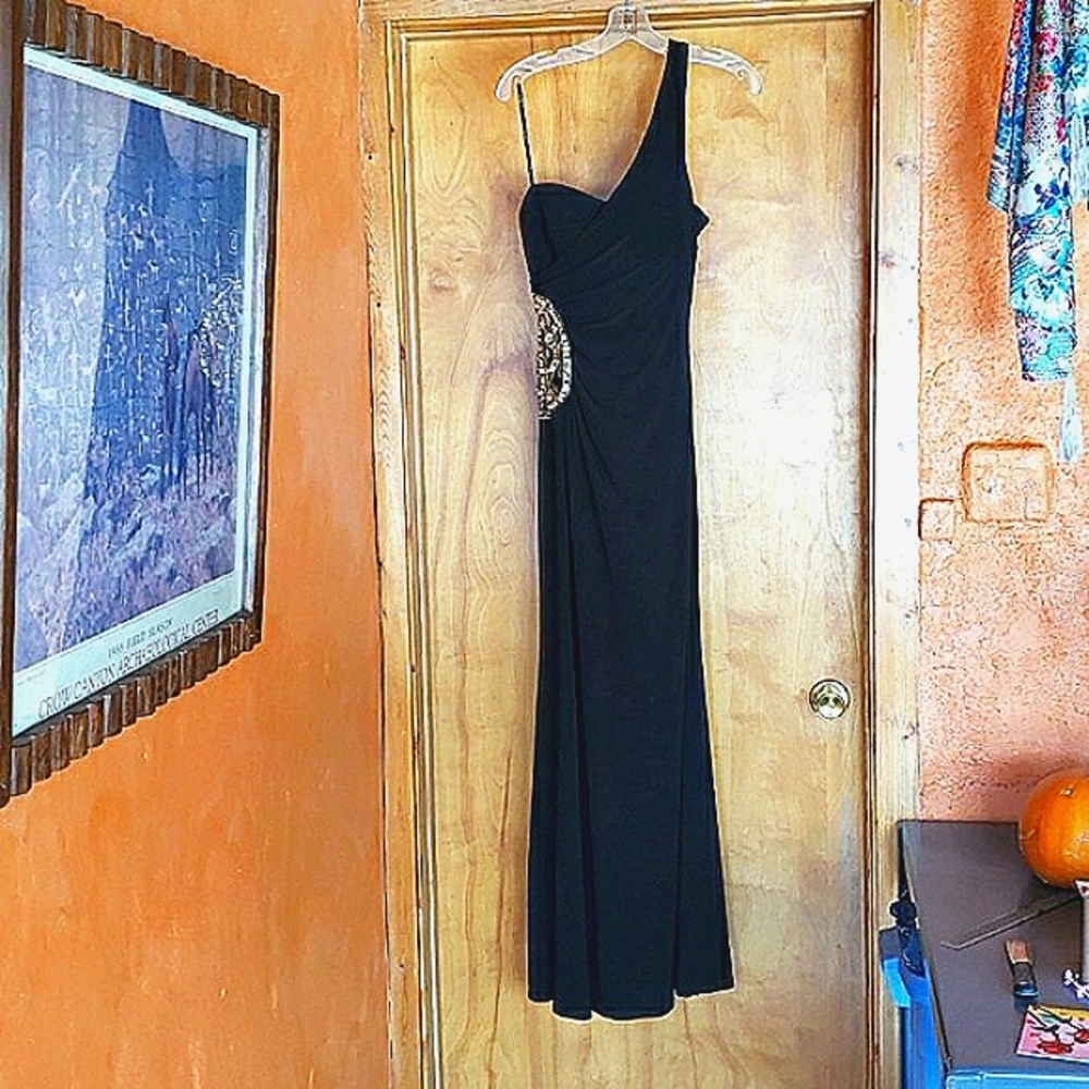 B. Darlin long black dress, size 11/12